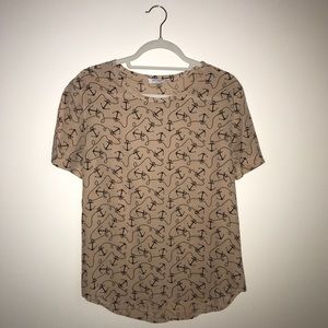 Equipment - Anchor Print Silk Top